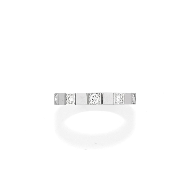 Cartier - Anello con diamanti, oro bianco 18k