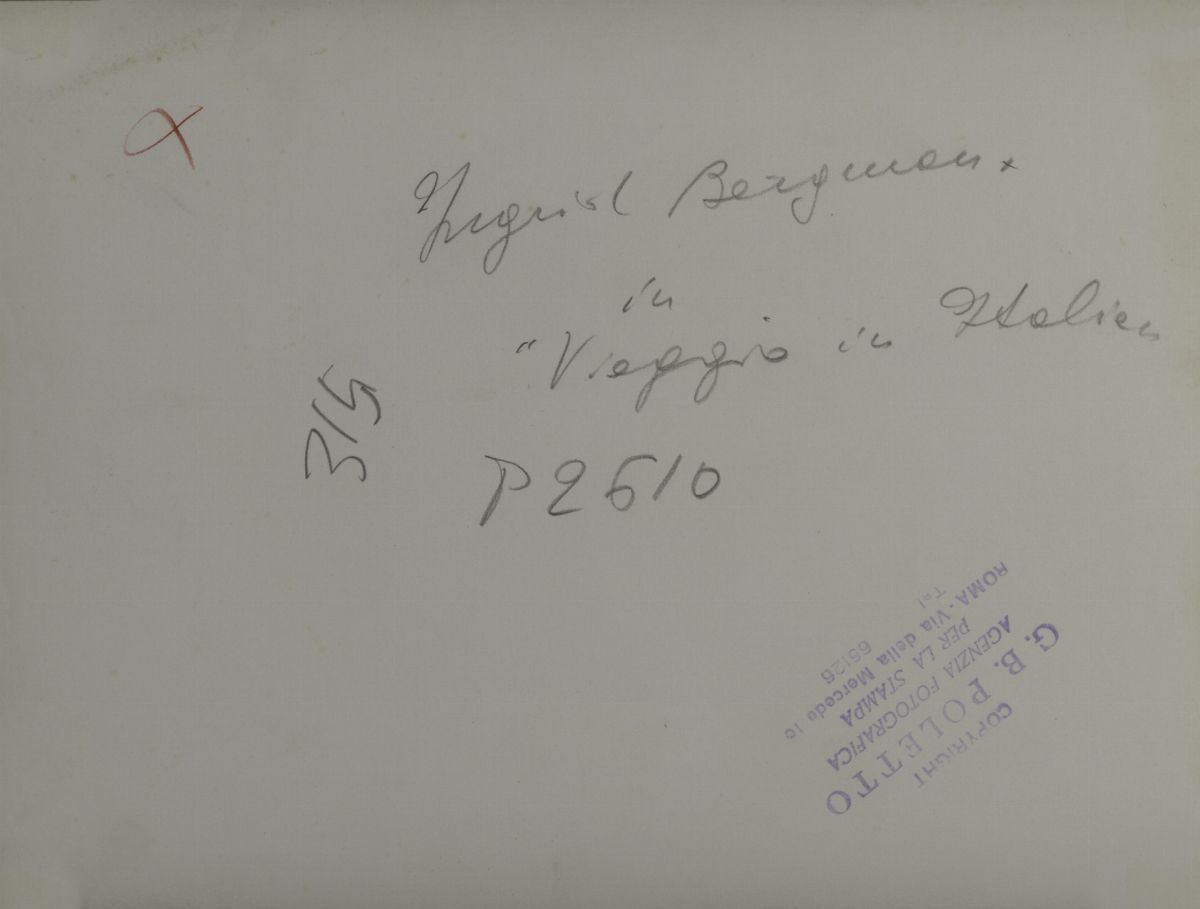 Giovanni Battista Poletto - Ingrid Bergman in 'Viaggio in Italia' - Fotografie in bianco e nero