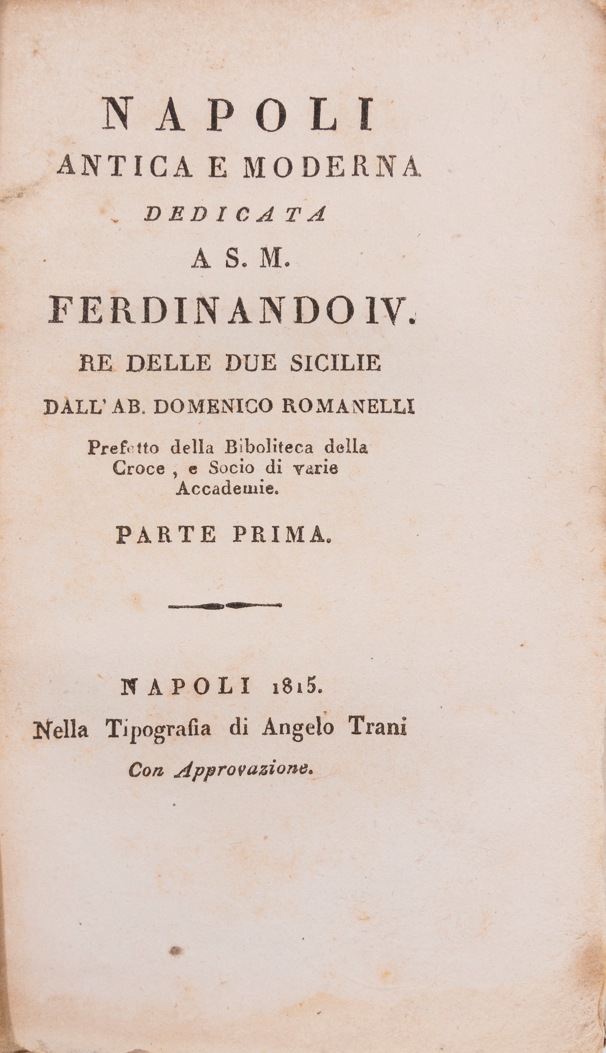 Romanelli, Domenico - Romanelli, Napoli antica e moderna
