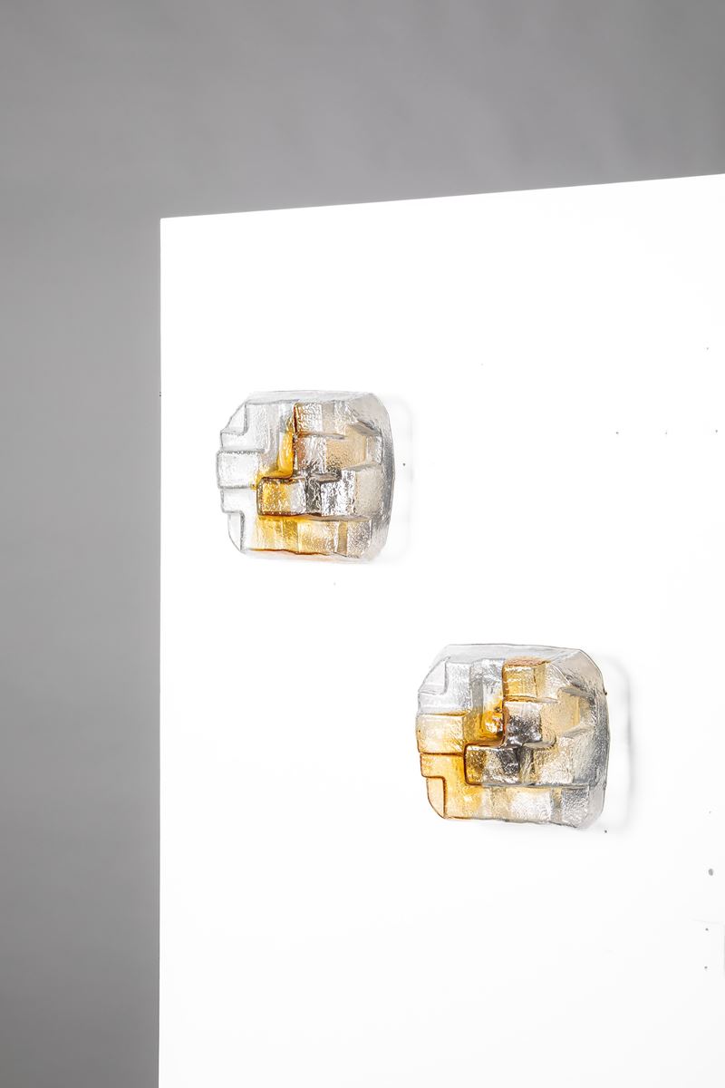 Coppia di lampade da parete modello 'Cubo'