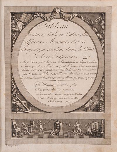 Tableau du titre, poids et valeur des différentes monnaies d'or et d'argent, 1807