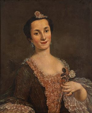 Ritratto di gentildonna con rosa in mano