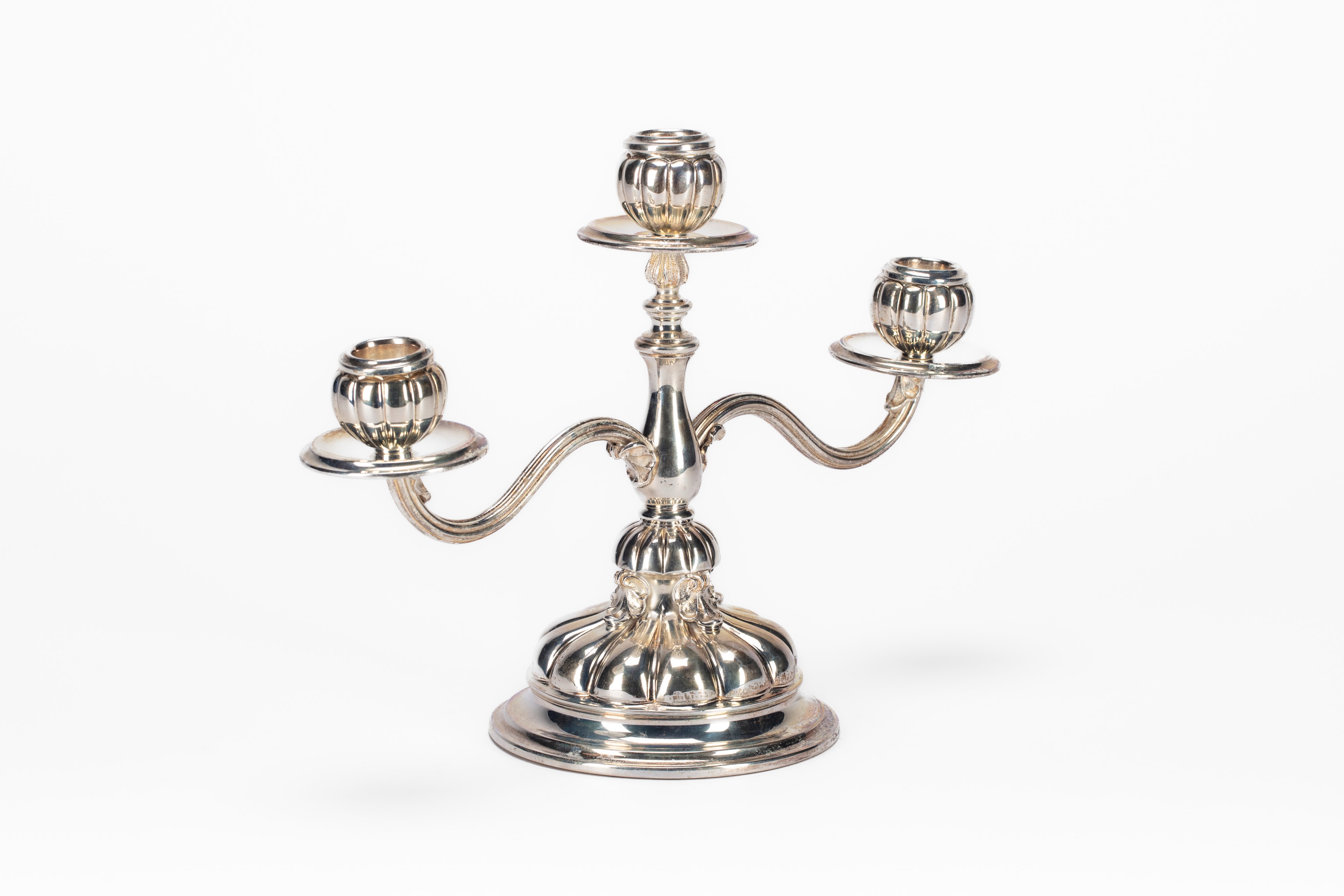 Candelabro in argento, Italia, secolo XX