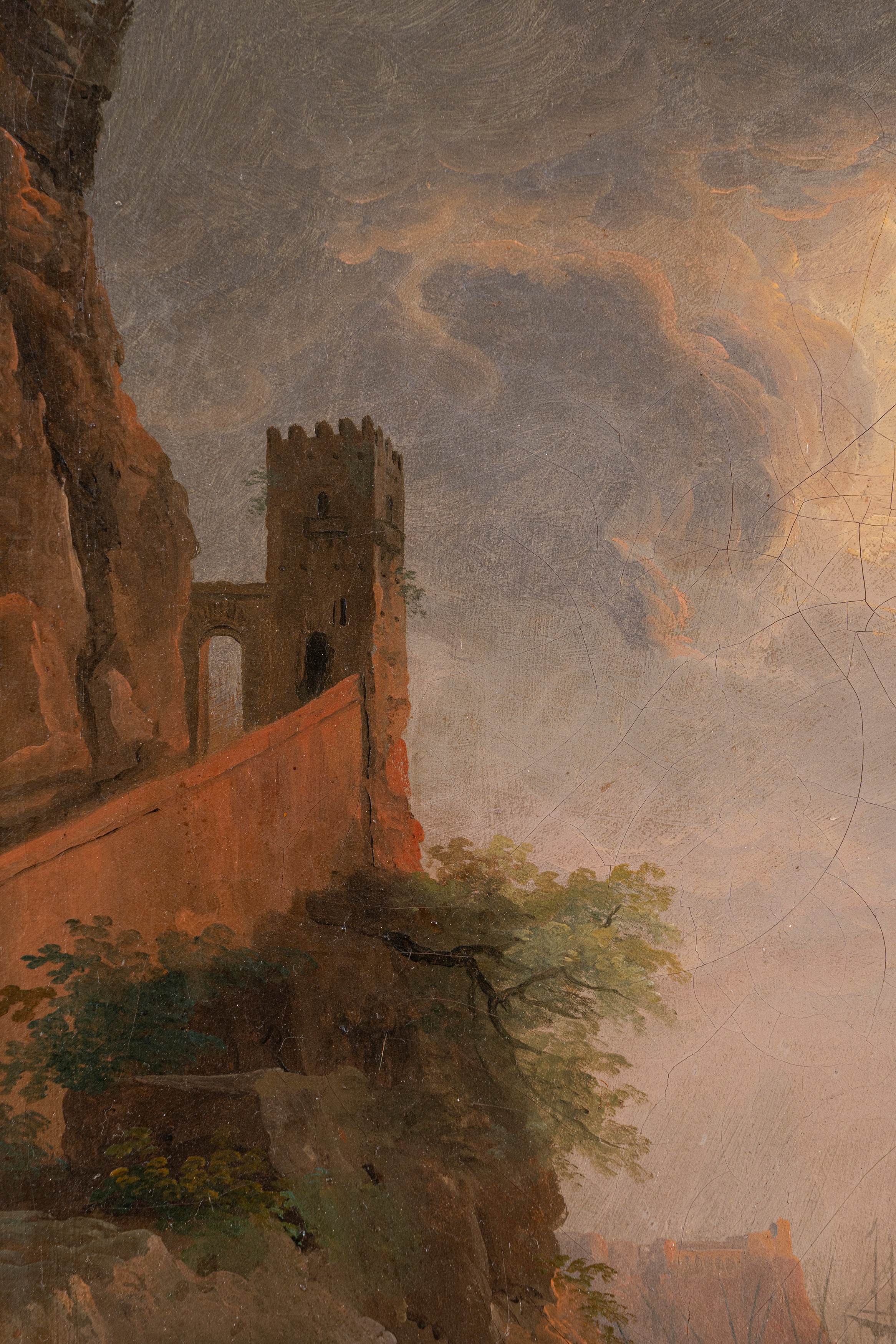 Francesco Fidanza (roma 1747 – Milano 1819) - Veduta del Golfo di Napoli con pescatori, olio su t...