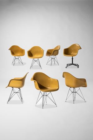 Set di sette Plastic Armchair modello 'RE DAR'