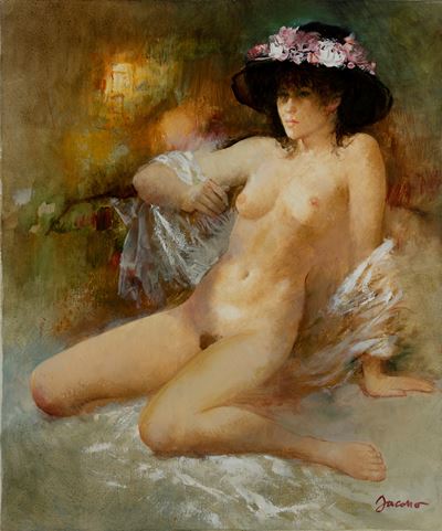 Nudo, olio su tela
