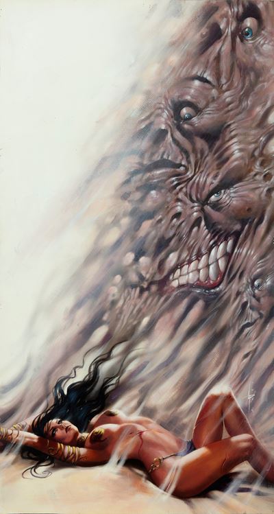 Warlord of Mars, olio su cartone telato
