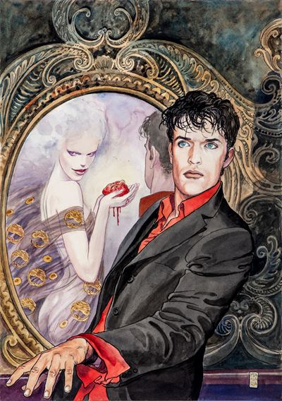 Copertina per Dylan Dog Color Fest n. 5, matita, china e acquerello su cartoncino