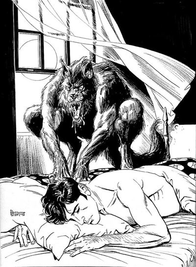 Dylan Dog - L'ultimo plenilunio, matita e china su cartoncino
