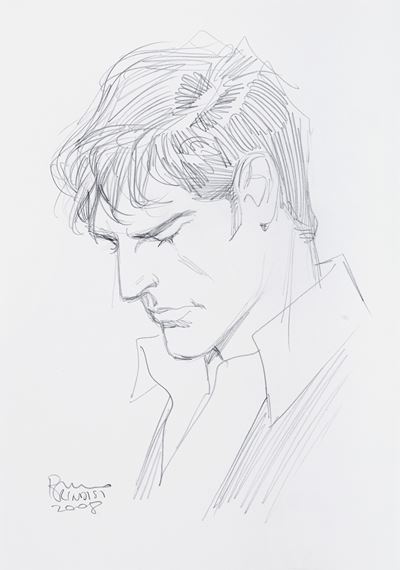 Autore non identificato, Dylan Dog (matita su cartoncino, 2008)