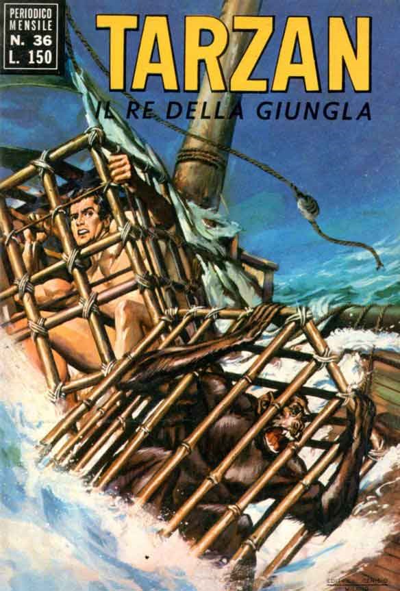 Dino Busett - Tarzan, tempera su cartone