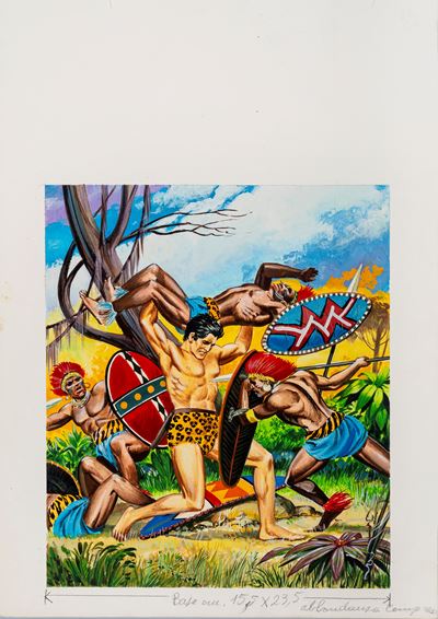 Tarzan, tempera su cartone