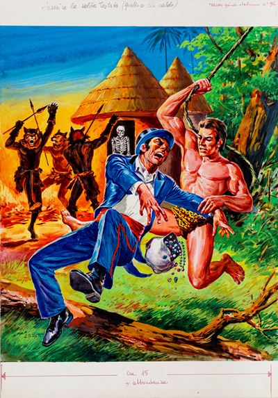 Tarzan - Il falso mago, tempera su cartone