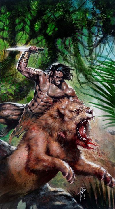 Lord of the Jungle, olio su cartone, 32 x 49 cm, 2012