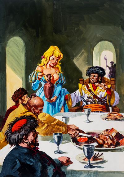 Il terribile Ivan - Originale di copertina, tempera su cartone