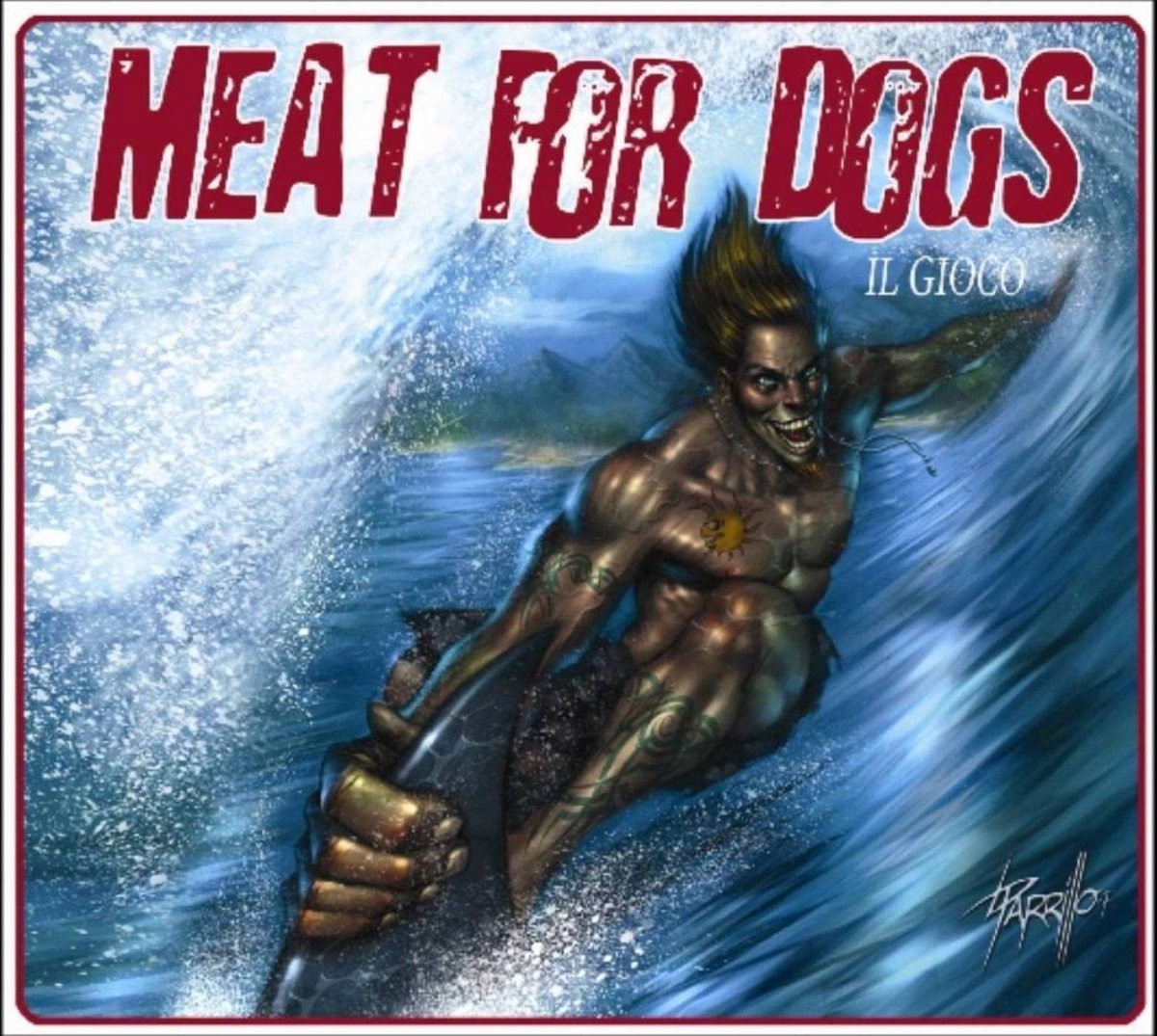Lucio Parrillo - Meat For Dogs: Il Gioco, olio su cartone