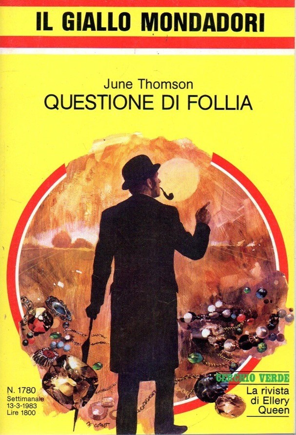 Carlo Jacono - Il Giallo Mondadori - Questione di follia, tempera e collage su cartone