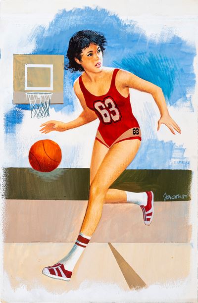 Gli sport, tempera su cartone, anni '80