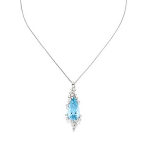 Pendente con acquamarina 
