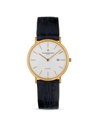 Cassa rotonda, Patrimony 48002, oro 18k, anni '90