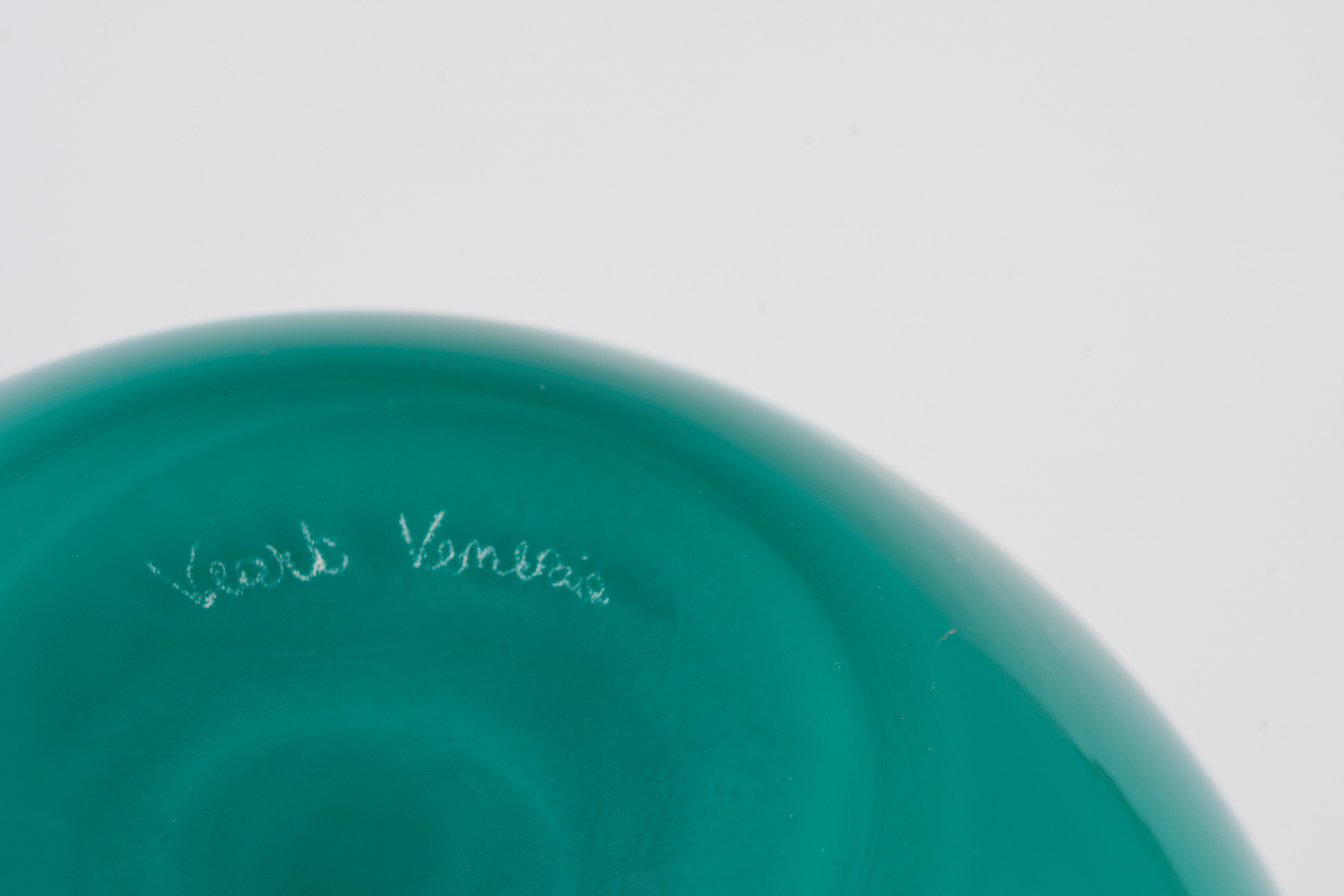 Veart Venezia, Due vasi in vetro, verde acquamarina e beige