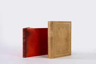 Histoire du chevalier des Grieux et de Manon Lescaut, legatura in pergamena con fregi in oro, 192...