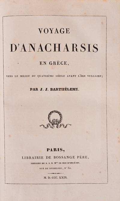 Voyage d'Anacharsis en Grece, 1829