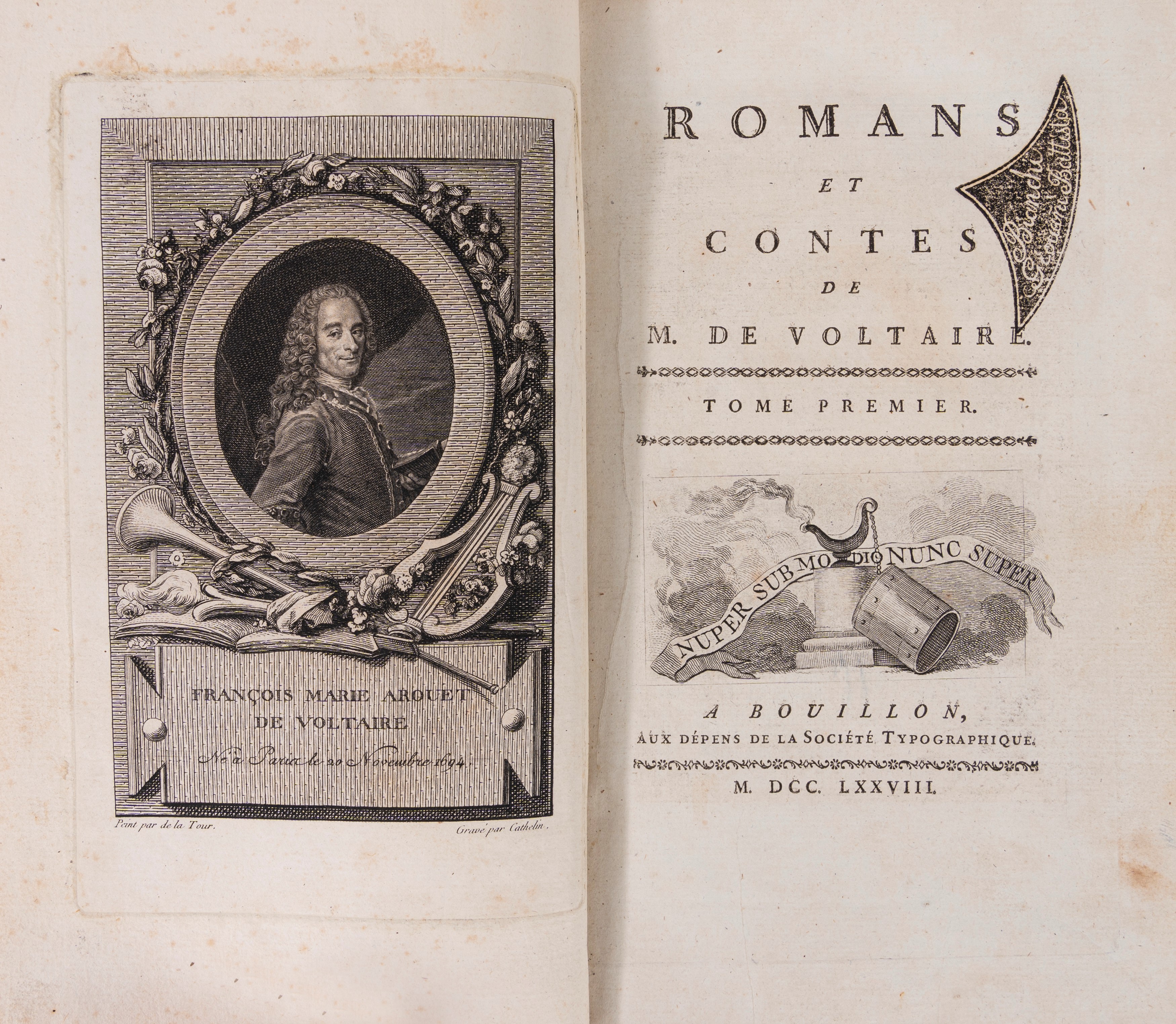 Francois Marie Arouet De Voltaire - Romans et contes, Prima edizione del 1778