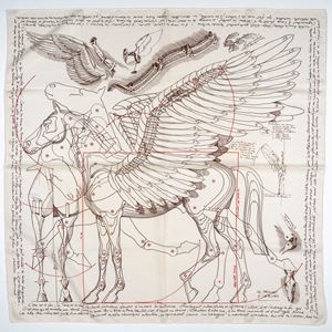 Le Pégasse d'Hermès silk twill scarf