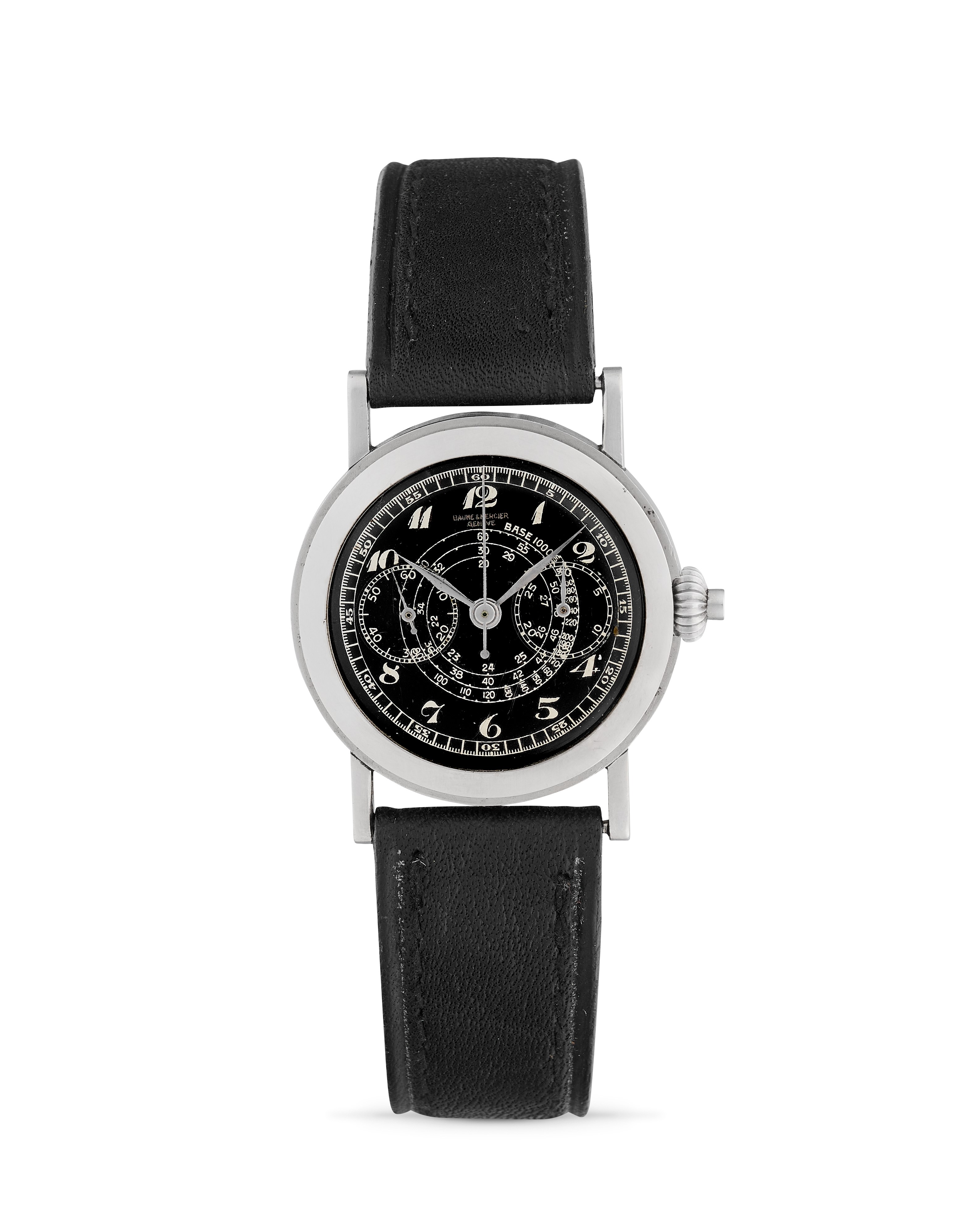 Baume & Mercier - Mini Cronografo Monopulsante in Acciaio degli Anni '30