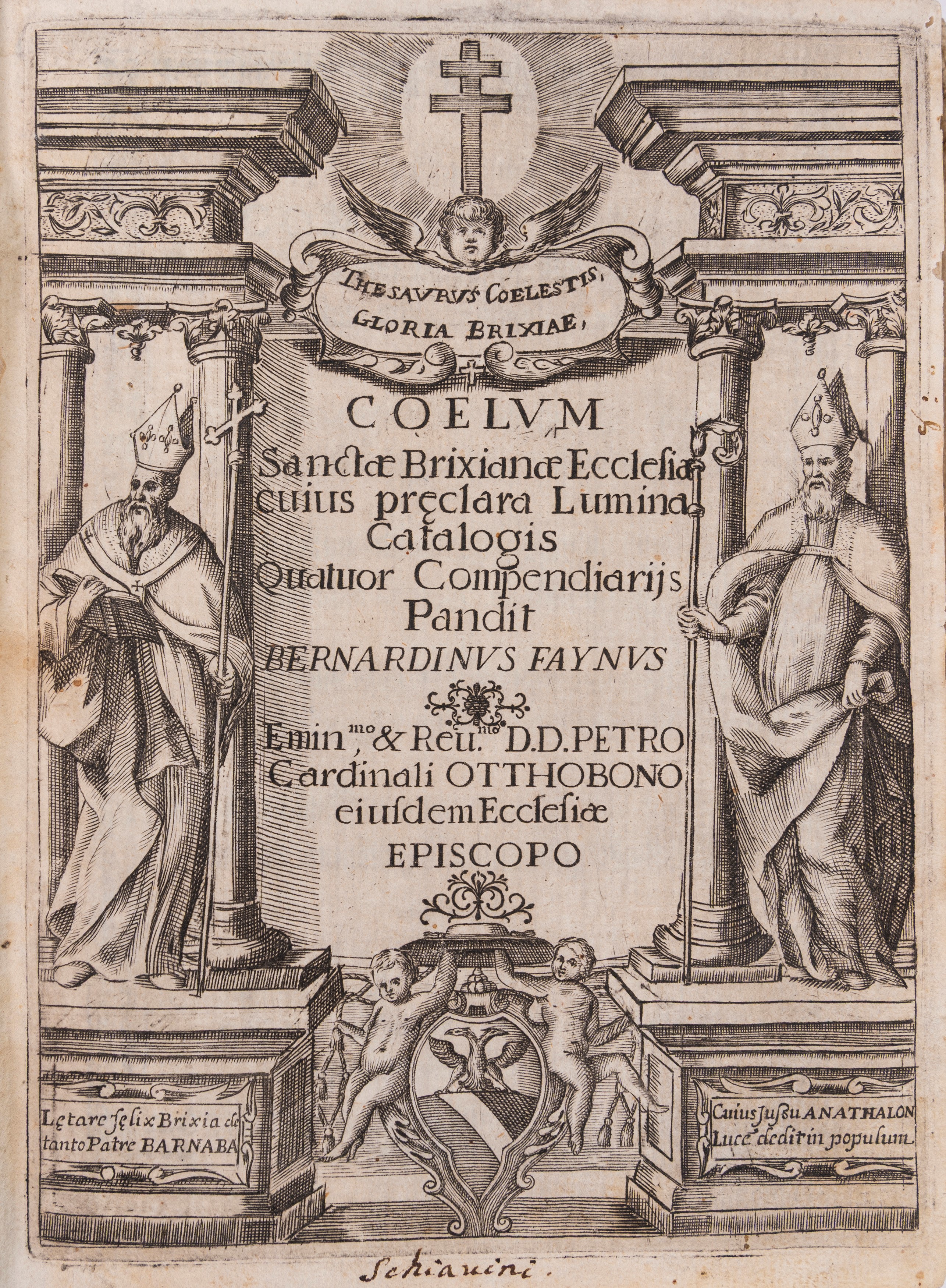 Bernardino Faino - Cataloghi quatuor compendiarij quos coelum sancte Brixianæ ecclesiæ circumplec...