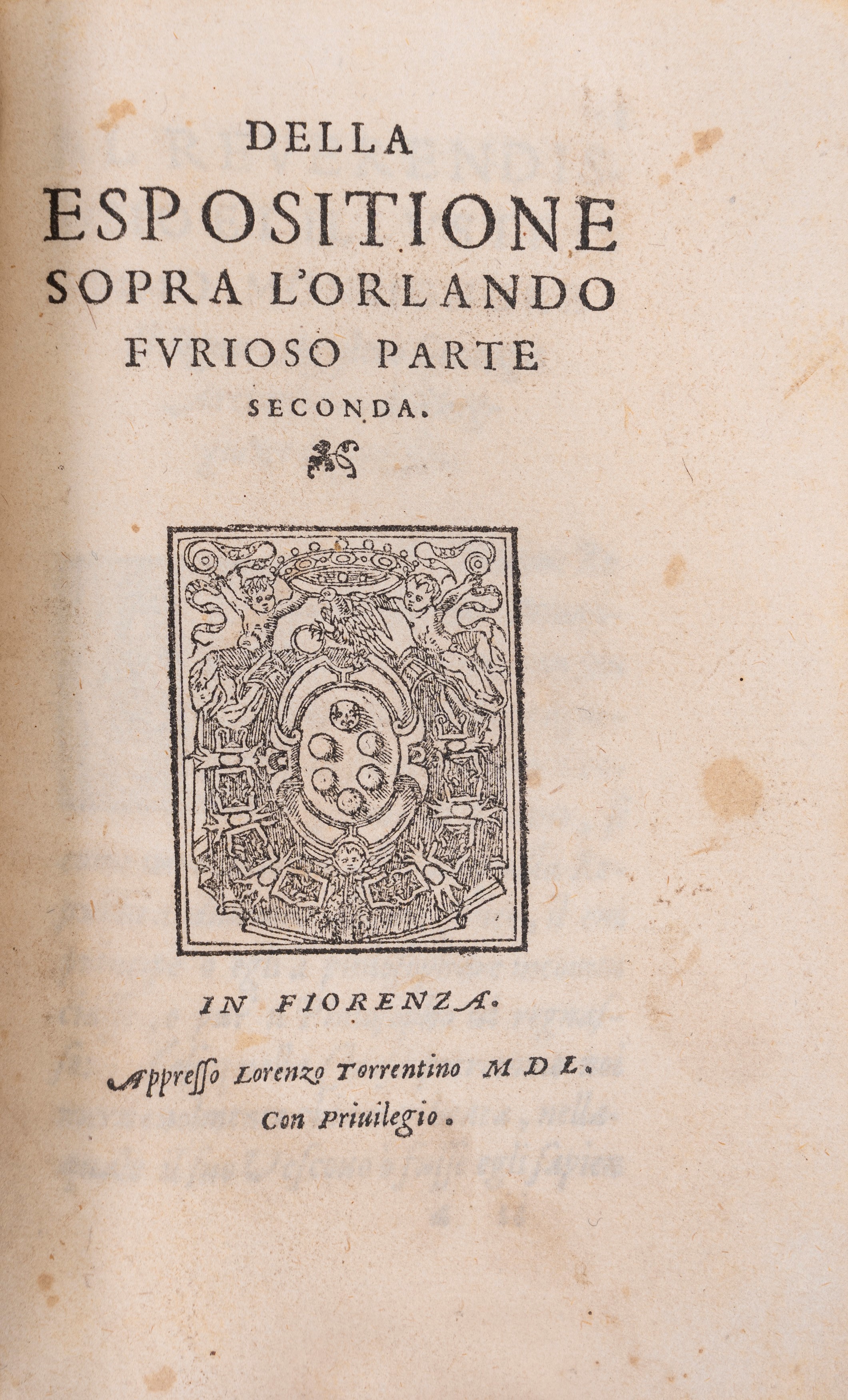 Simone Fornari - La spositione sopra l'Orlando Furioso di Ludovico Ariosto, 1549