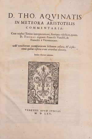 In Meteora Aristotelis commentaria. Cum triplici textus interpretatione, antiqua videlicet