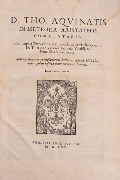 In Meteora Aristotelis Commentaria. Cum Triplici Textus Interpretatione, Antiqua Videlicet
