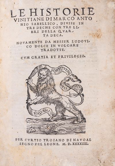Le Historie Vinitiane, Prima edizione italiana