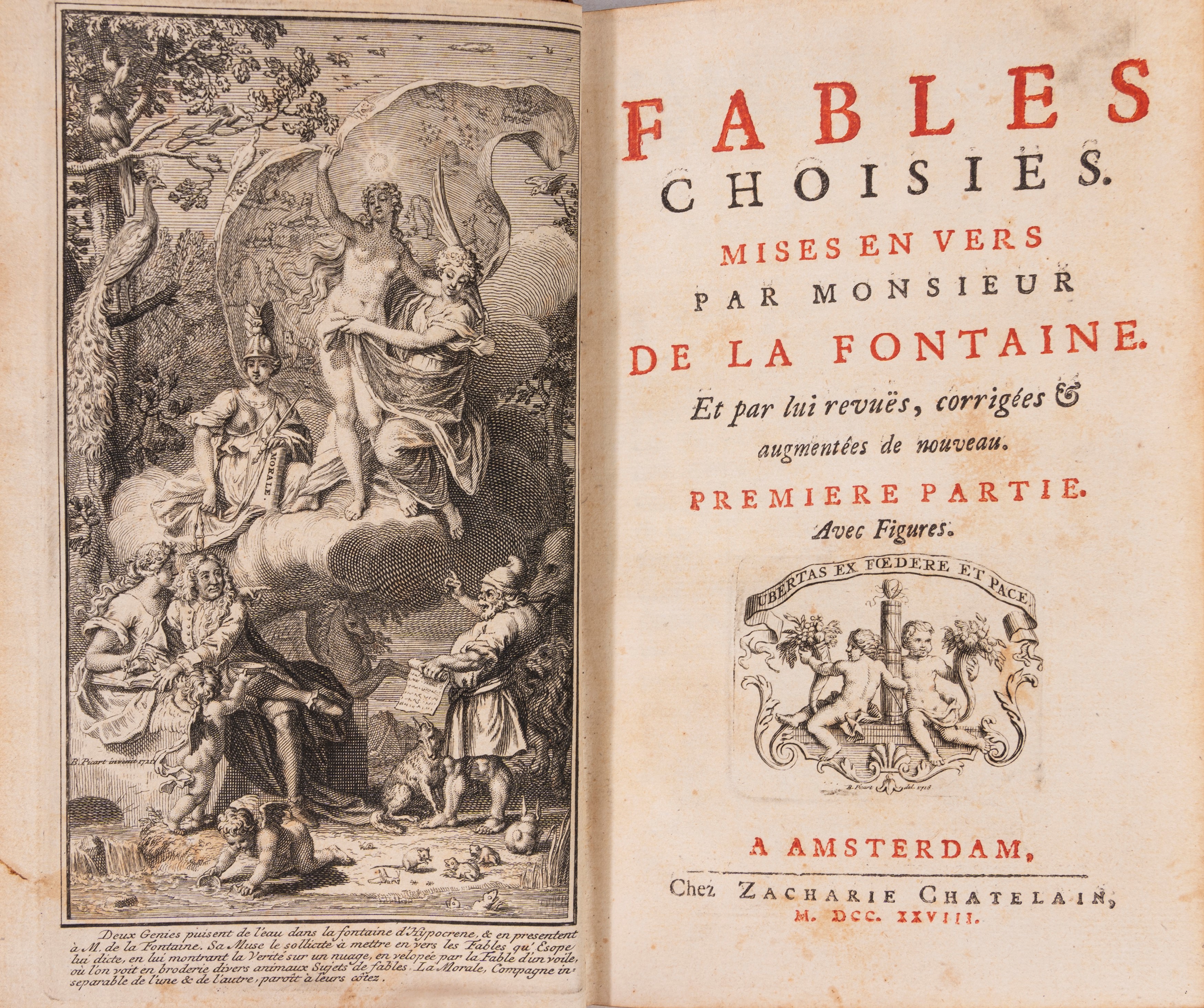 La Fontaine, Jean De - La Fontaine, Fables choisies, mises en vers - Edizione illustrata del 1727