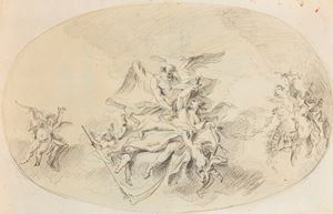 Studio per soffitto con la Verità svelata dal Tempo