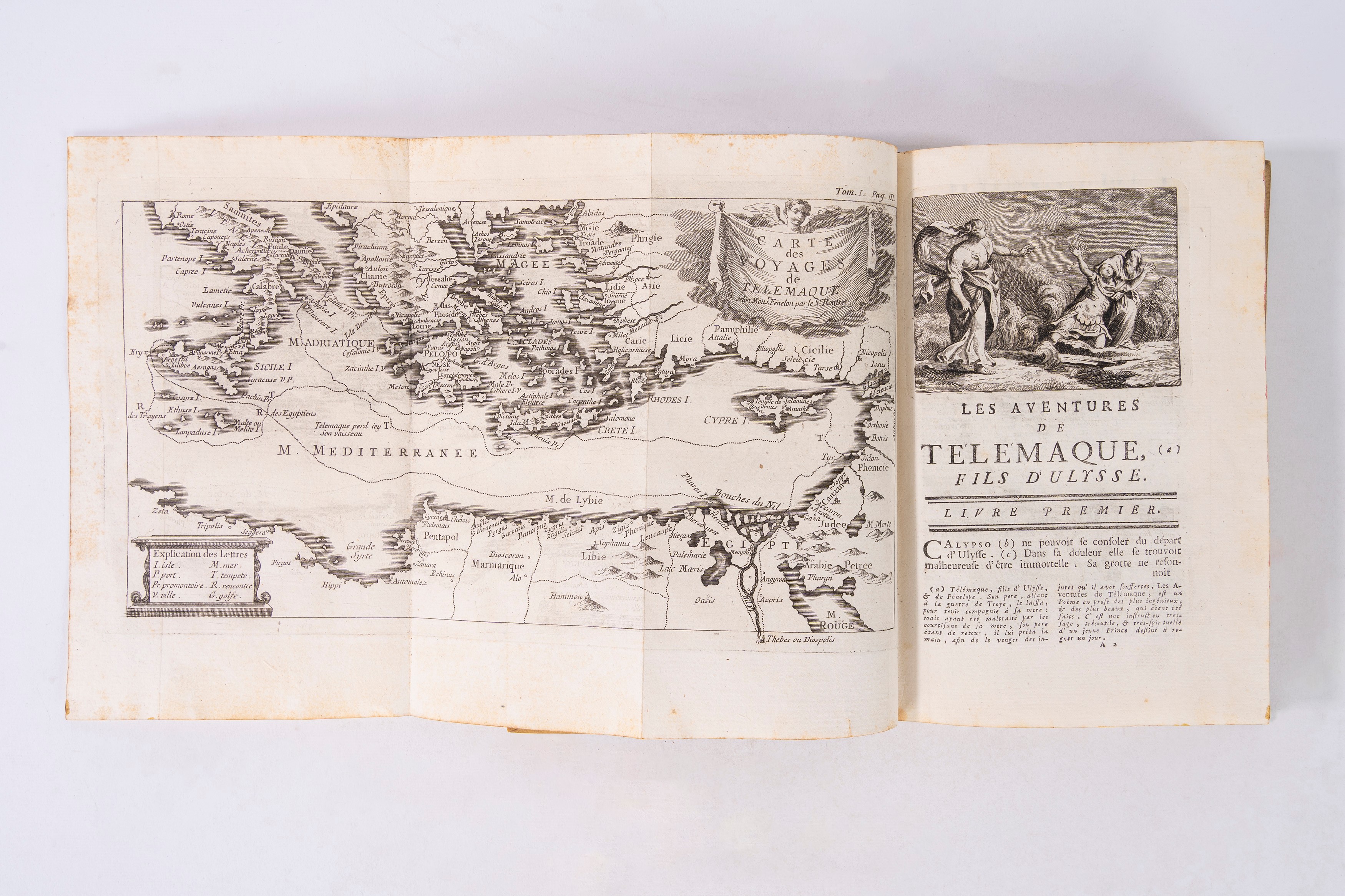 Francois De Salignac De la Mothe Fenelon - Les aventures de Telemaque fils d'Ulysse, Prima Rara E...