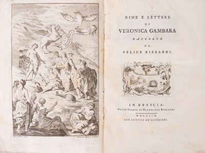 Rime e lettere di Veronica Gambara raccolte da Felice Rizzardi, Prima edizione, 1759