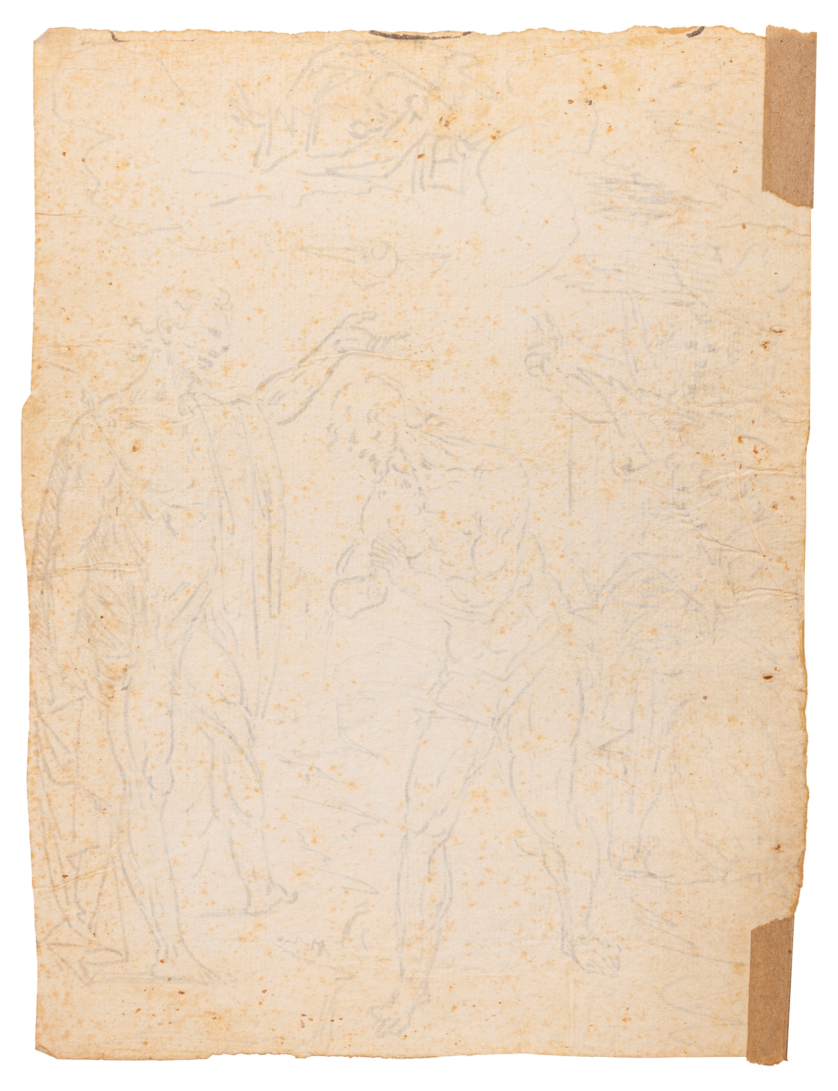 Scuola Dell'italia Settentrionale, Secolo XVII - Autore anonimo, Battesimo di Cristo, penna e inc...