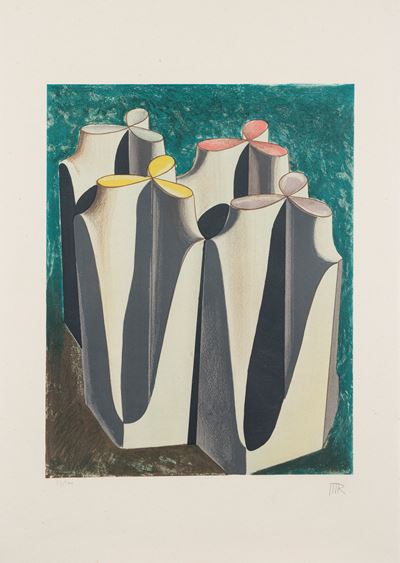 Le allegre comari di Windsor, litografia a colori, 1972