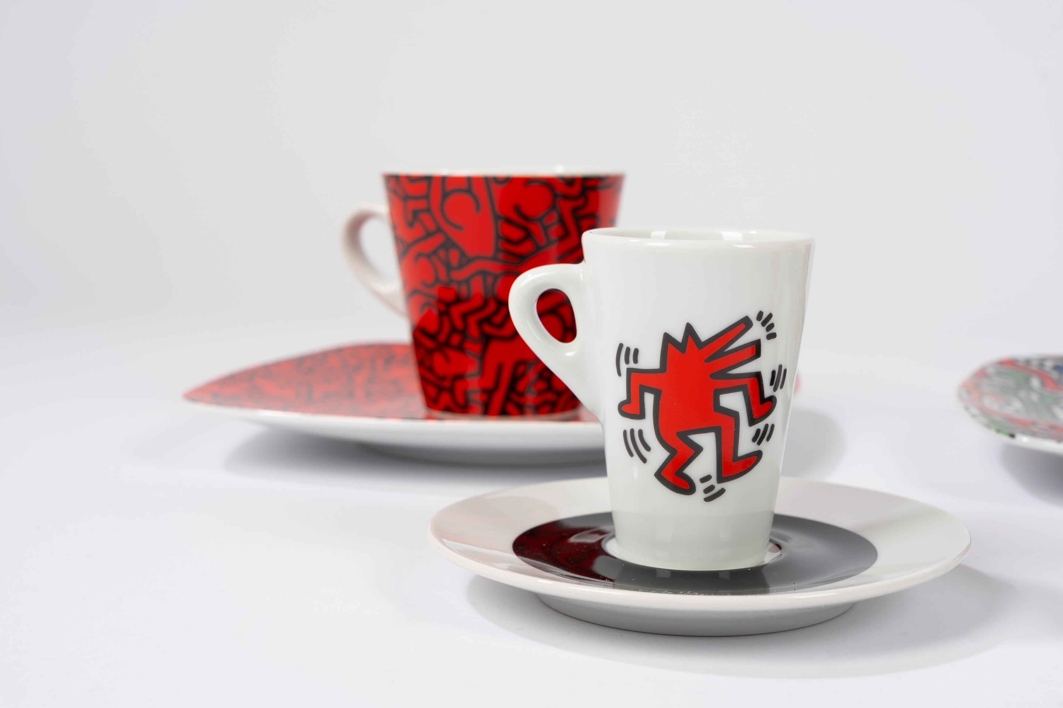 Keith Haring - Servizio da caffè e da dessert in porcellana policroma