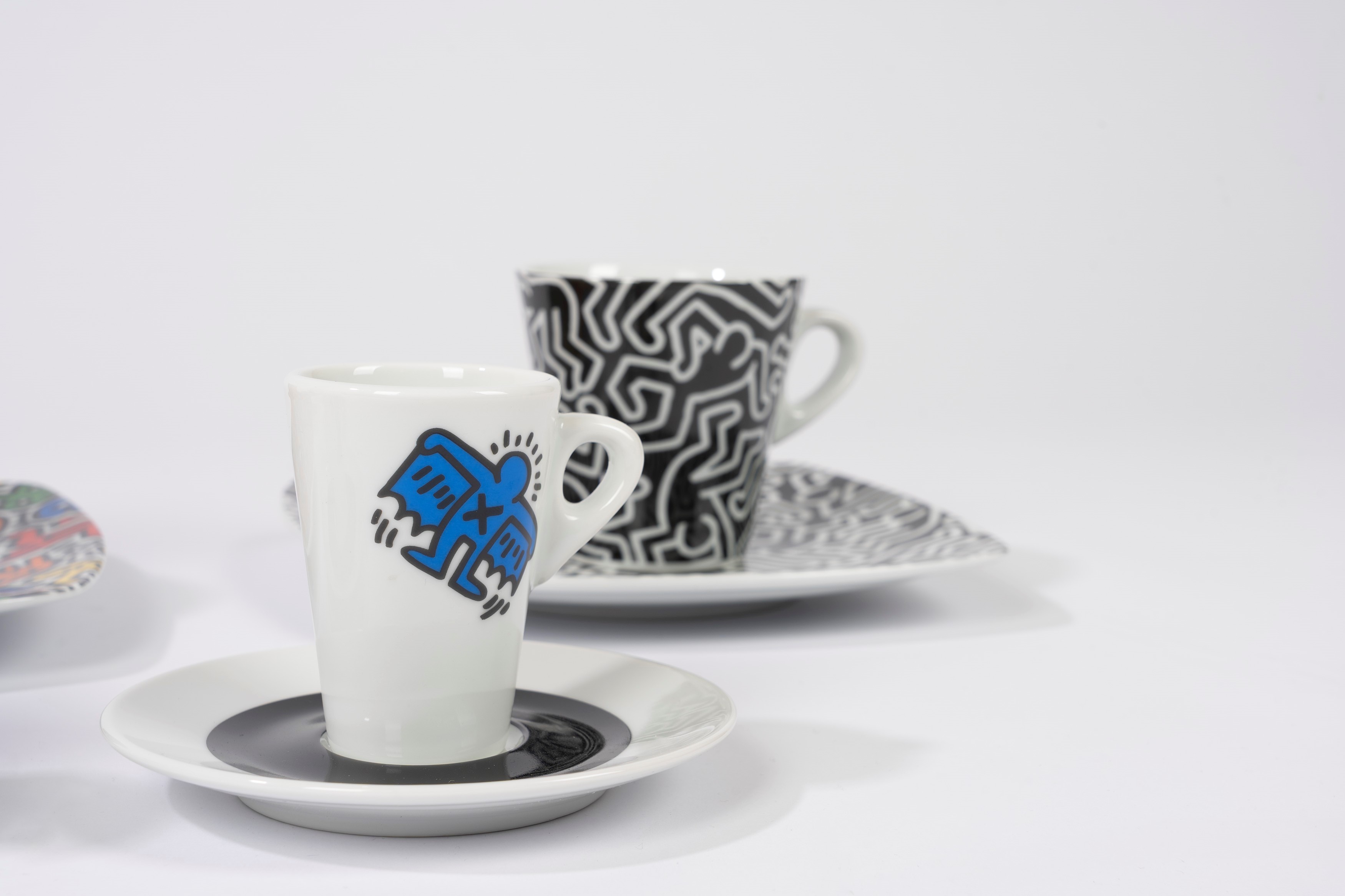 Keith Haring - Servizio da caffè e da dessert in porcellana policroma