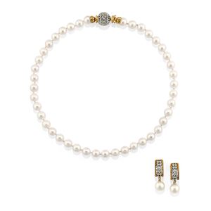 Demi-parure con perle 