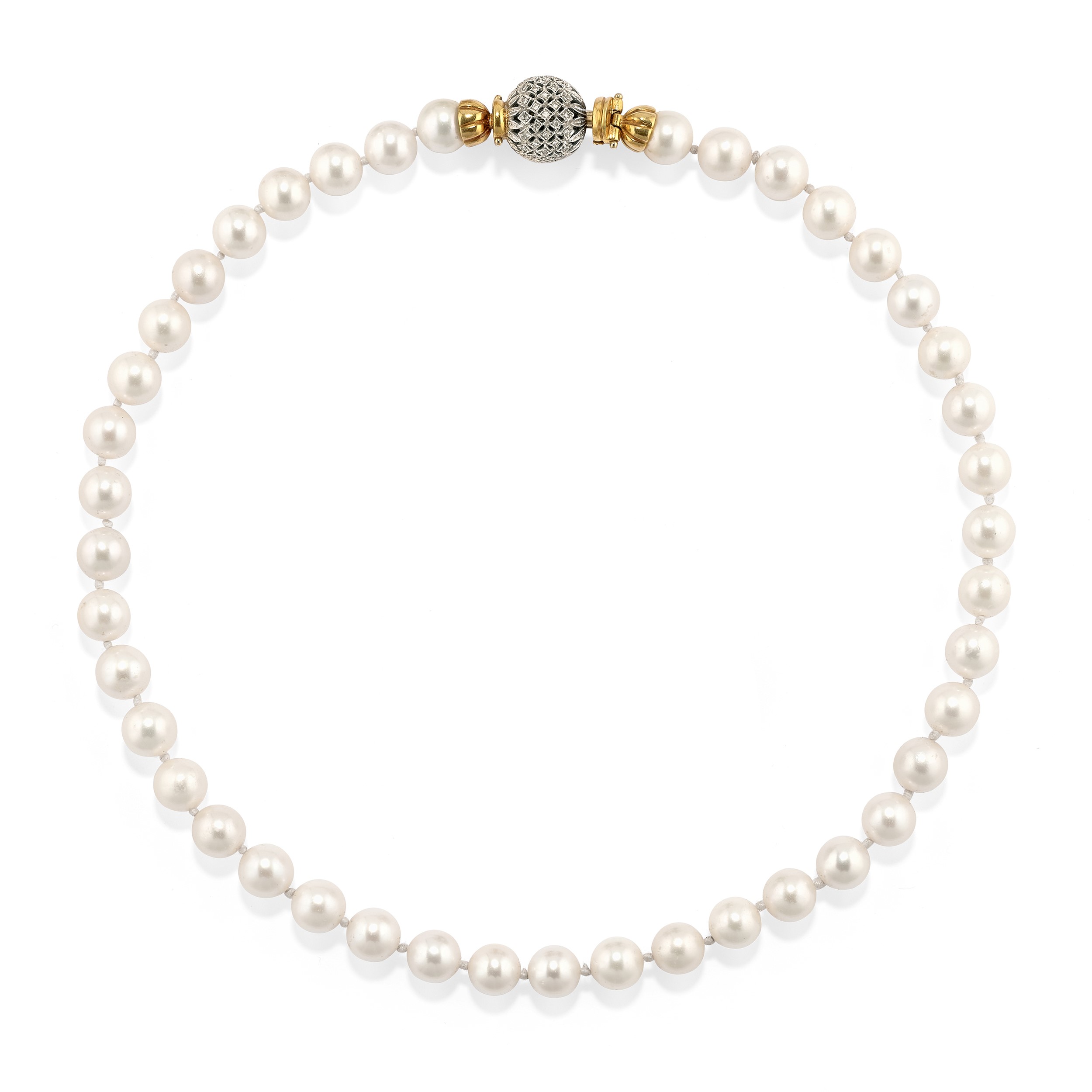 Demi-parure con perle