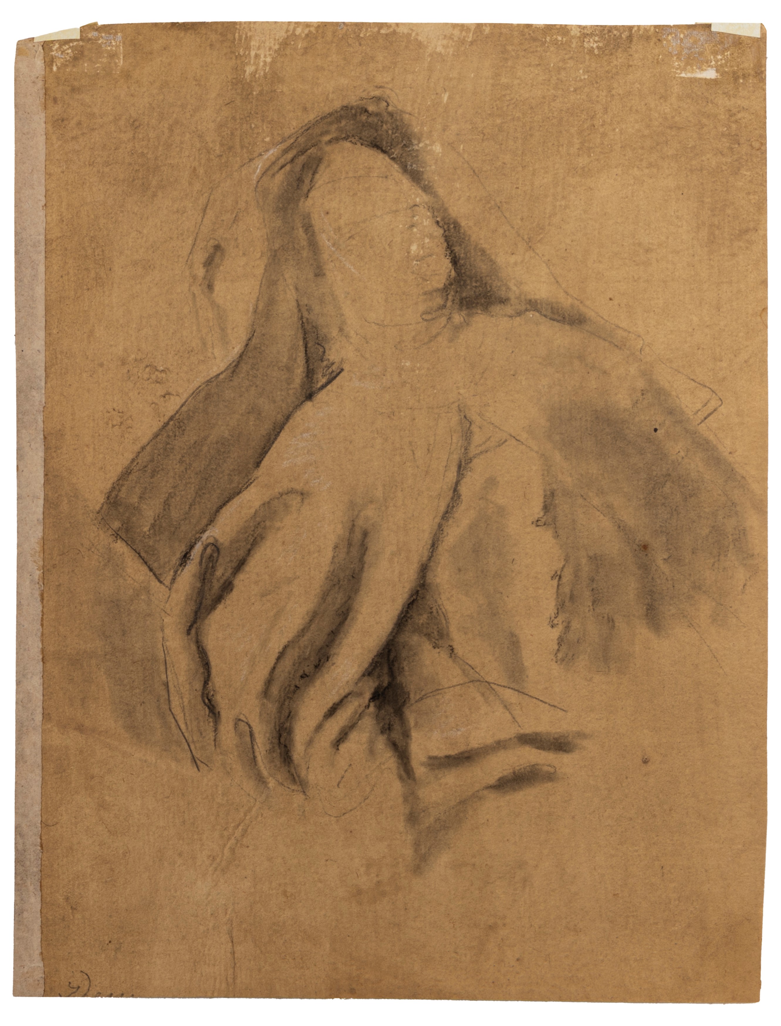 Scuola Italiana, Fine Secolo XVIII - Inizi Secolo XIX - Autore Ignoto, Studio per volto di santa,...