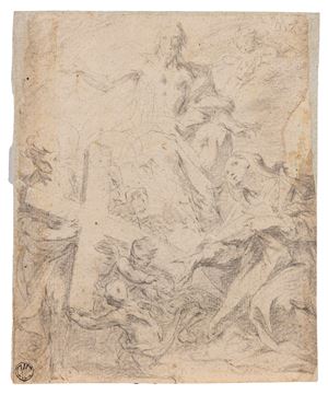 Visione mistica di una santa (Sant'Elena?)