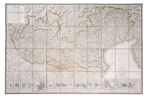 Geographical and postal map of the Lombard-Venetian kingdom