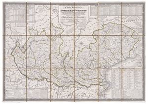 Itinerary map of the Lombardy-Veneto Kingdom indicating all the postal and military stations