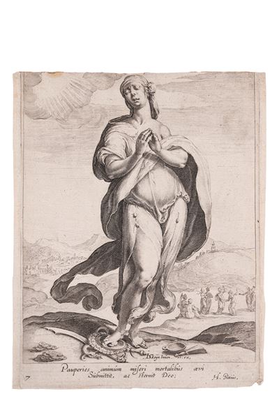 Fede, dalle Virtù e Vizi, incisione in rame, 1596